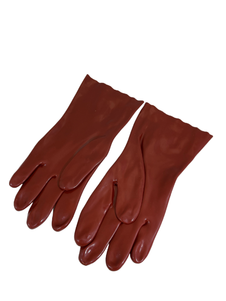 10.5" Red PVC Gloves Lightweight