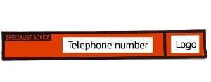 ADHESIVE LABEL - SPECIALIST ADVICE (Telephone) - BLACK ON CLEAR