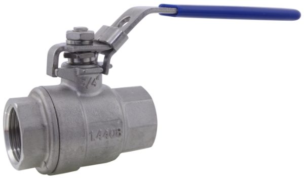 1" Two Piece Full Bore Ball Valve Bspp 2000Psi 316 Stainless Steel