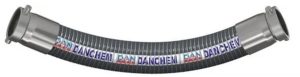 3" Grey Coloured DanChem PG Chemical Hose - 20ft (6.10m) long - Stainless Steel 2" BSPP Female Lug Swivel both ends